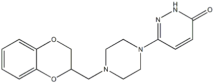 6-[4-[[(2,3-Dihydro-1,4-benzodioxin)-2-yl]methyl]piperazin-1-yl]pyridazin-3(2H)-one Struktur