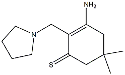 2-[(Pyrrolidin-1-yl)methyl]-3-amino-5,5-dimethyl-2-cyclohexene-1-thione Struktur