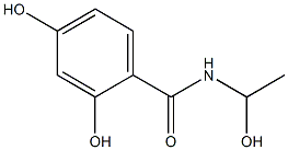 2,4-Dihydroxy-N-(1-hydroxyethyl)benzamide Struktur