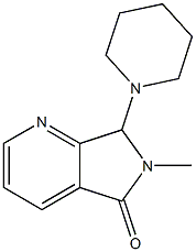 6,7-Dihydro-6-methyl-7-piperidino-5H-pyrrolo[3,4-b]pyridin-5-one Struktur