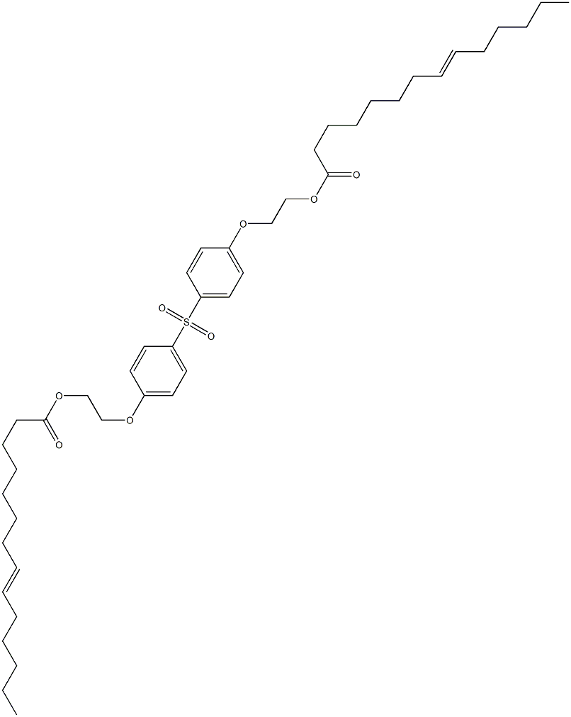 Bis[4-[2-(8-tetradecenoyloxy)ethoxy]phenyl] sulfone Struktur