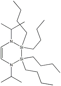 1,4-Diisopropyl-2,2,3,3-tetrabutyl-1,4-diaza-2,3-disila-5-cyclohexene Struktur