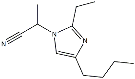 4-Butyl-1-(1-cyanoethyl)-2-ethyl-1H-imidazole Struktur