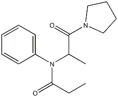 N-[1-(1-Pyrrolidinylcarbonyl)ethyl]-N-phenylpropionamide Struktur