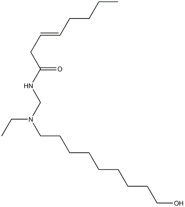 N-[[N-Ethyl-N-(9-hydroxynonyl)amino]methyl]-3-octenamide Struktur