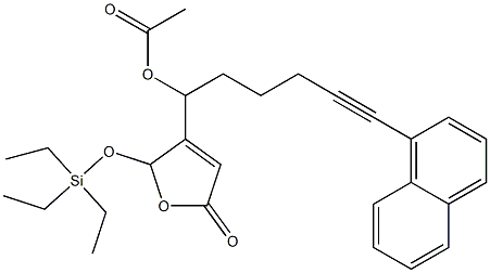 Acetic acid 1-[[2,5-dihydro-5-oxo-2-(triethylsiloxy)furan]-3-yl]-6-(1-naphtyl)-5-hexynyl ester Struktur