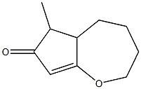 3,4,5,5a-Tetrahydro-6-methyl-2H-cyclopent[b]oxepin-7(6H)-one Struktur