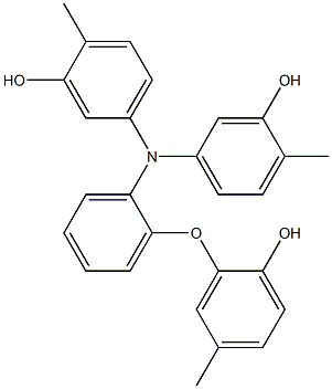 N,N-Bis(3-hydroxy-4-methylphenyl)-2-(2-hydroxy-5-methylphenoxy)benzenamine Struktur