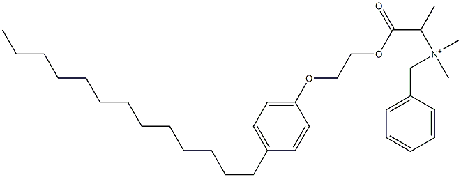 N,N-Dimethyl-N-benzyl-N-[1-[[2-(4-tridecylphenyloxy)ethyl]oxycarbonyl]ethyl]aminium Struktur