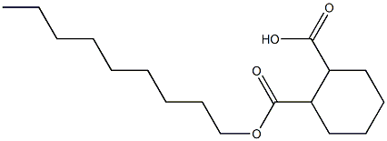 Cyclohexane-1,2-dicarboxylic acid hydrogen 1-nonyl ester Struktur