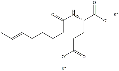 N-(6-Octenoyl)glutamic acid dipotassium salt Struktur