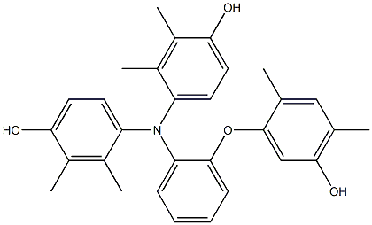 N,N-Bis(4-hydroxy-2,3-dimethylphenyl)-2-(5-hydroxy-2,4-dimethylphenoxy)benzenamine Struktur