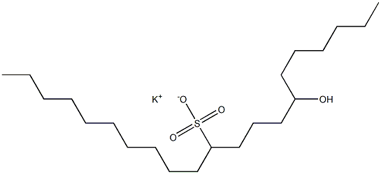 7-Hydroxyhenicosane-11-sulfonic acid potassium salt Struktur