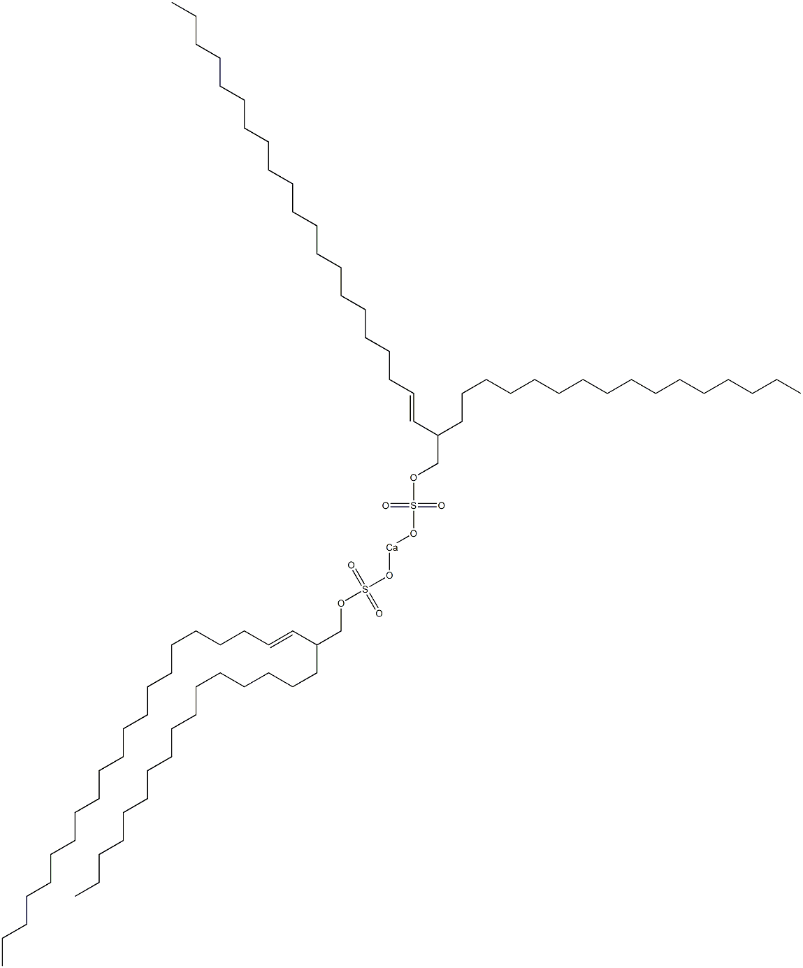 Bis(2-hexadecyl-3-tricosenyloxysulfonyloxy)calcium Struktur