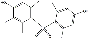 4,4'-Dihydroxy-2,2',3,6,6'-pentamethyl[sulfonylbisbenzene] Struktur