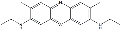 3,7-Bis(ethylamino)-2,8-dimethylphenothiazin-5-ium Struktur