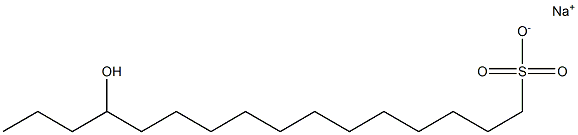 13-Hydroxyhexadecane-1-sulfonic acid sodium salt Struktur