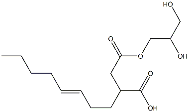 3-(3-Octenyl)succinic acid hydrogen 1-(2,3-dihydroxypropyl) ester Struktur