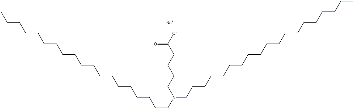 5-(Dinonadecylamino)valeric acid sodium salt Struktur