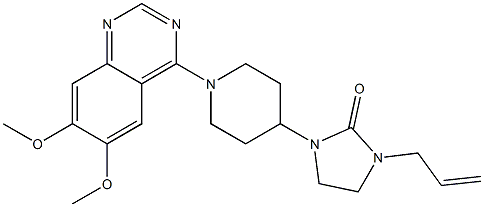 1-[1-(6,7-Dimethoxyquinazolin-4-yl)piperidin-4-yl]-3-allylimidazolidin-2-one Struktur