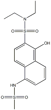 N,N-Diethyl-1-hydroxy-5-(methylsulfonylamino)-2-naphthalenesulfonamide Struktur