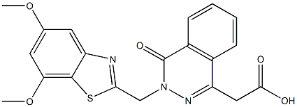 3-[(5,7-Dimethoxy-2-benzothiazolyl)methyl]-3,4-dihydro-4-oxophthalazine-1-acetic acid Struktur