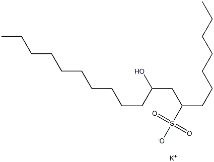 10-Hydroxyicosane-8-sulfonic acid potassium salt Struktur