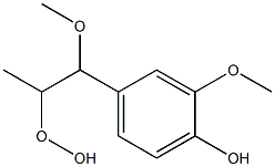 1-(4-Hydroxy-3-methoxyphenyl)-1-methoxypropan-2-yl hydroperoxide Struktur