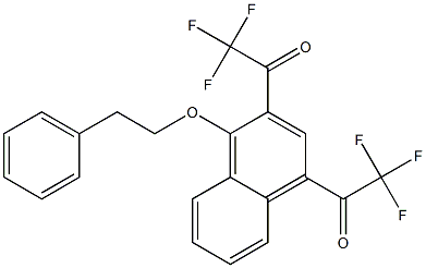 2,4-Bis(trifluoroacetyl)-1-phenethyloxynaphthalene Struktur