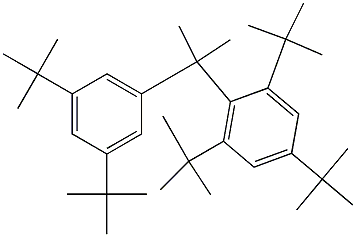 2-(2,4,6-Tri-tert-butylphenyl)-2-(3,5-di-tert-butylphenyl)propane Struktur