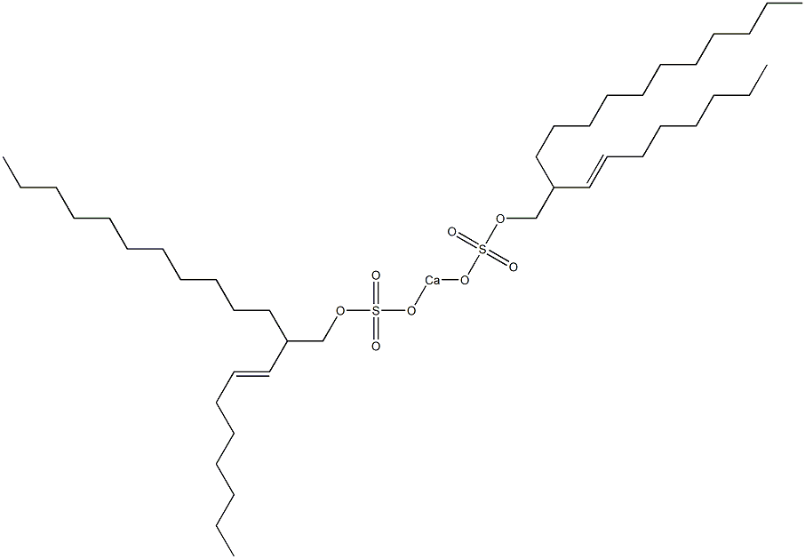 Bis[2-(1-octenyl)tridecyloxysulfonyloxy]calcium Struktur