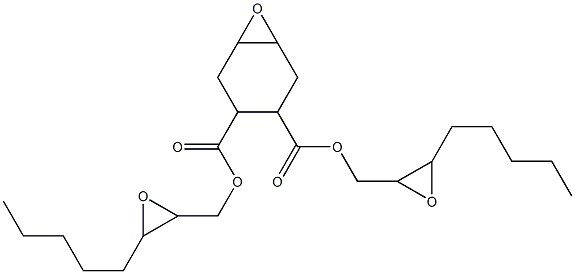 7-Oxabicyclo[4.1.0]heptane-3,4-dicarboxylic acid bis(2,3-epoxyoctan-1-yl) ester Struktur