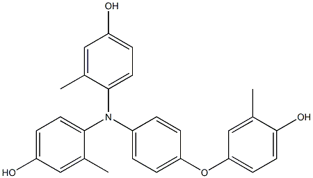 N,N-Bis(4-hydroxy-2-methylphenyl)-4-(4-hydroxy-3-methylphenoxy)benzenamine Struktur