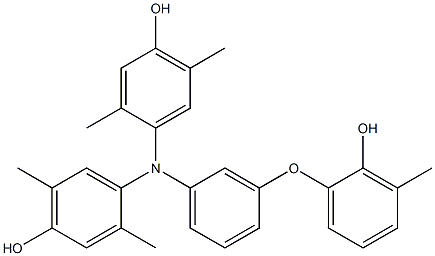 N,N-Bis(4-hydroxy-2,5-dimethylphenyl)-3-(2-hydroxy-3-methylphenoxy)benzenamine Struktur