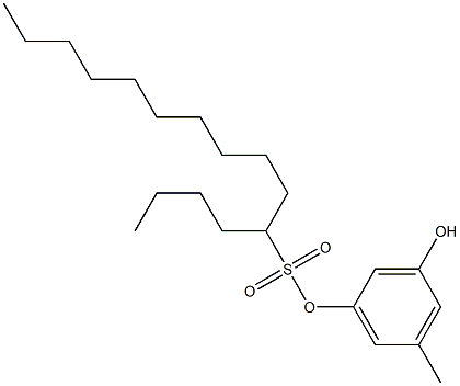 5-Pentadecanesulfonic acid 3-hydroxy-5-methylphenyl ester Struktur