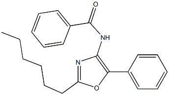 N-(2-Hexyl-5-phenyl-4-oxazolyl)benzamide Struktur