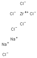 Disodium zirconium(IV) chloride Struktur