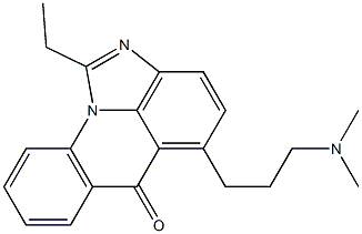 5-(3-Dimethylaminopropyl)-1-ethyl-6H-2,10b-diazaaceanthrylen-6-one Struktur