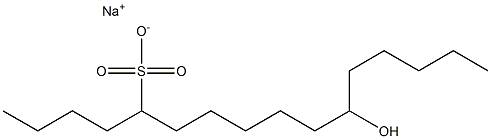 11-Hydroxyhexadecane-5-sulfonic acid sodium salt Struktur