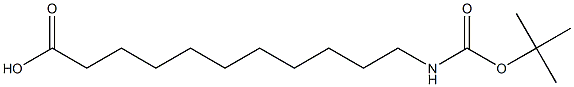 11-(tert-Butyloxycarbonylamino)undecanoic acid Struktur