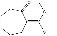 2-[Bis(methylthio)methylene]cycloheptan-1-one Struktur