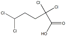 2,2,5,5-Tetrachlorovaleric acid Struktur