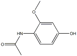 N-(2-Methoxy-4-hydroxyphenyl)acetamide Struktur