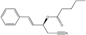 Valeric acid (S)-1-(cyanomethyl)-3-phenyl-2-propenyl ester Struktur