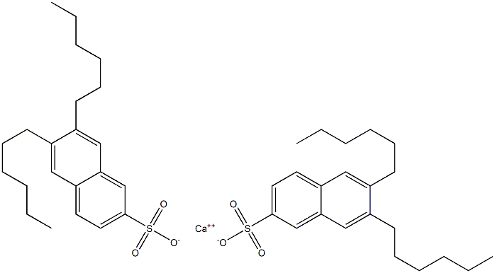 Bis(6,7-dihexyl-2-naphthalenesulfonic acid)calcium salt Struktur