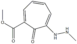 6-(N'-Methylhydrazino)-7-oxo-1,3,5-cycloheptatriene-1-carboxylic acid methyl ester Struktur