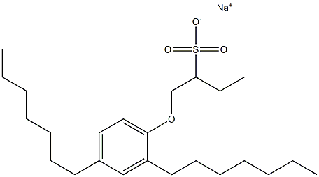 1-(2,4-Diheptylphenoxy)butane-2-sulfonic acid sodium salt Struktur