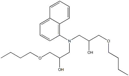 N,N-Bis(3-butoxy-2-hydroxypropyl)-1-naphtylamine Struktur