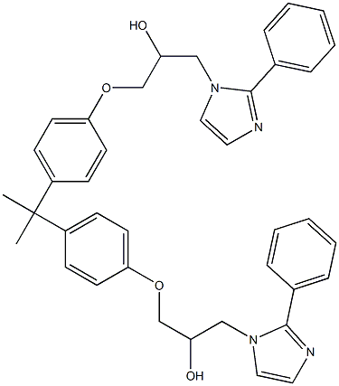 1,1'-(2,2-Propanediyl)bis[(4,1-phenylene)oxy]bis[3-(2-phenyl-1H-imidazol-1-yl)-2-propanol] Struktur