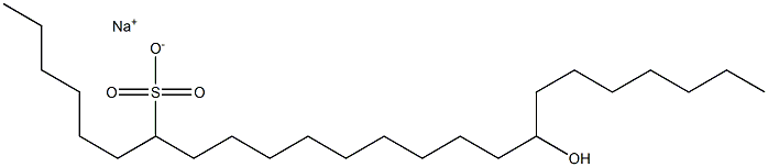 17-Hydroxytetracosane-7-sulfonic acid sodium salt Struktur